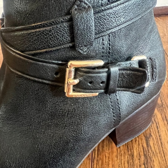 Coach Women’s Black Leather Pauline Heeled Ankle Boots - Picture 12 of 15